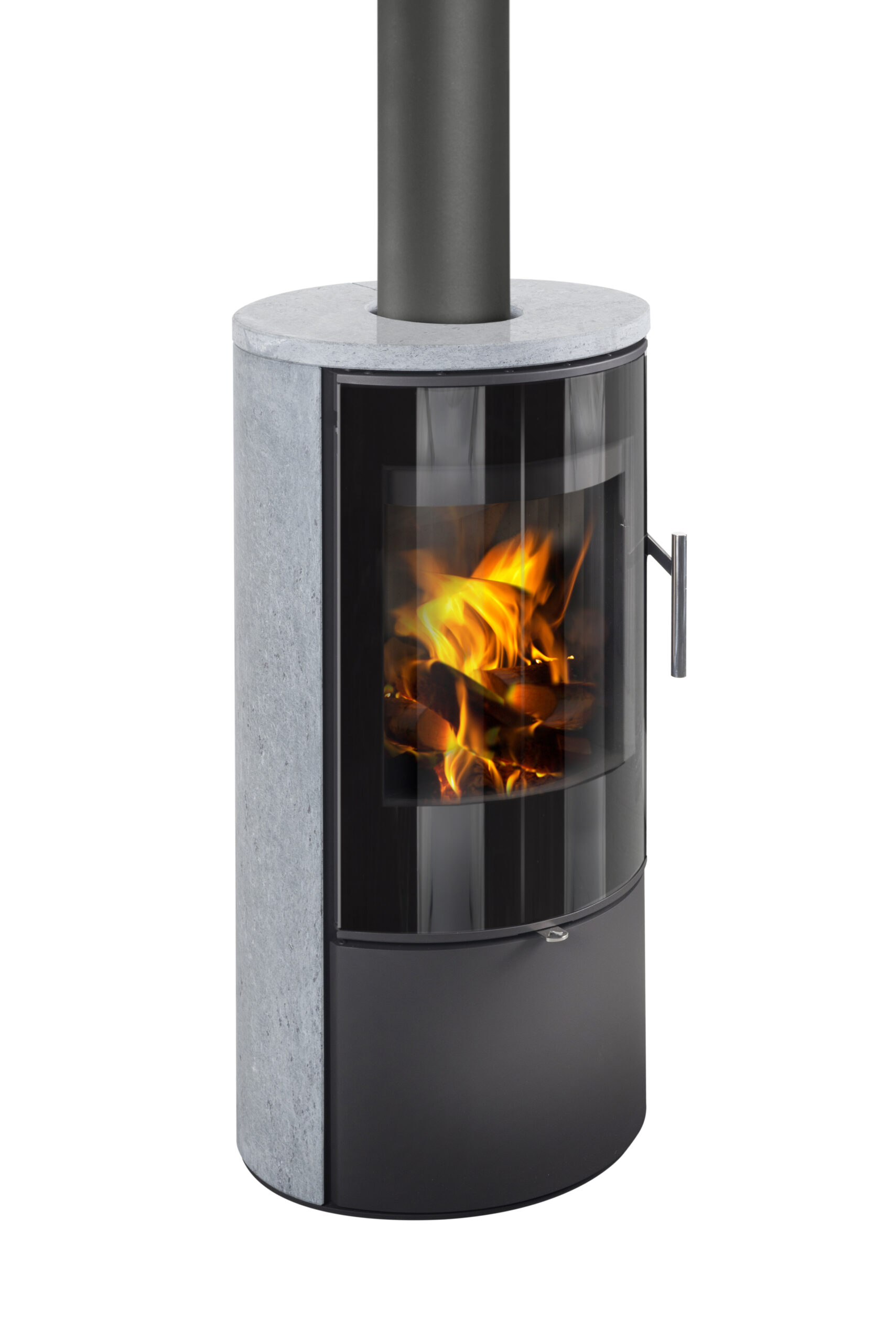 Poêle à bois LAREDO installé par Cheminées Vallée